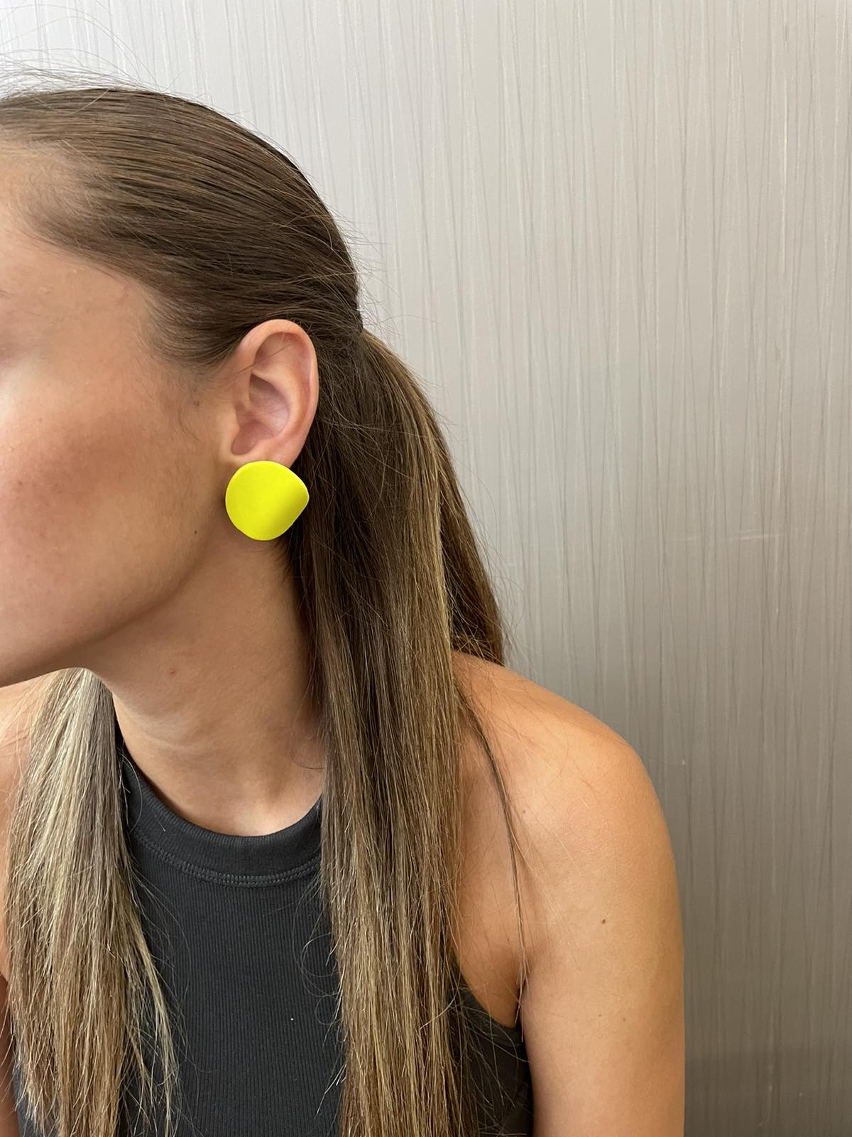 Livia Clay Earring Yellow