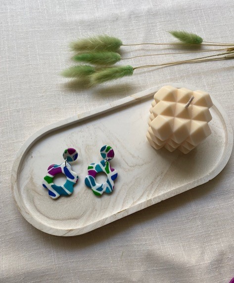 Livia Clay Earring Πορτοκαλί