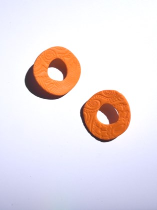Happy Clay Earrings Orange Cycle