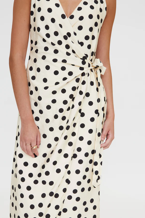 Wild Pony midi φόρεμα πουά κρουαζέ εκρού