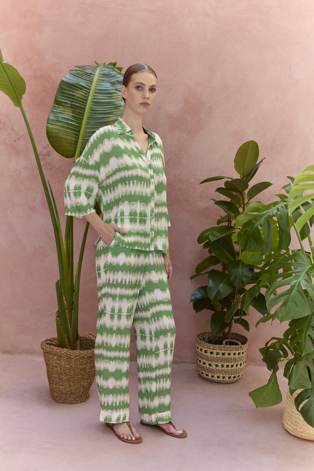 MARINA V PARIS – Ανοιξιάτικη Παντελόνα σε  Tie-Dye Print 