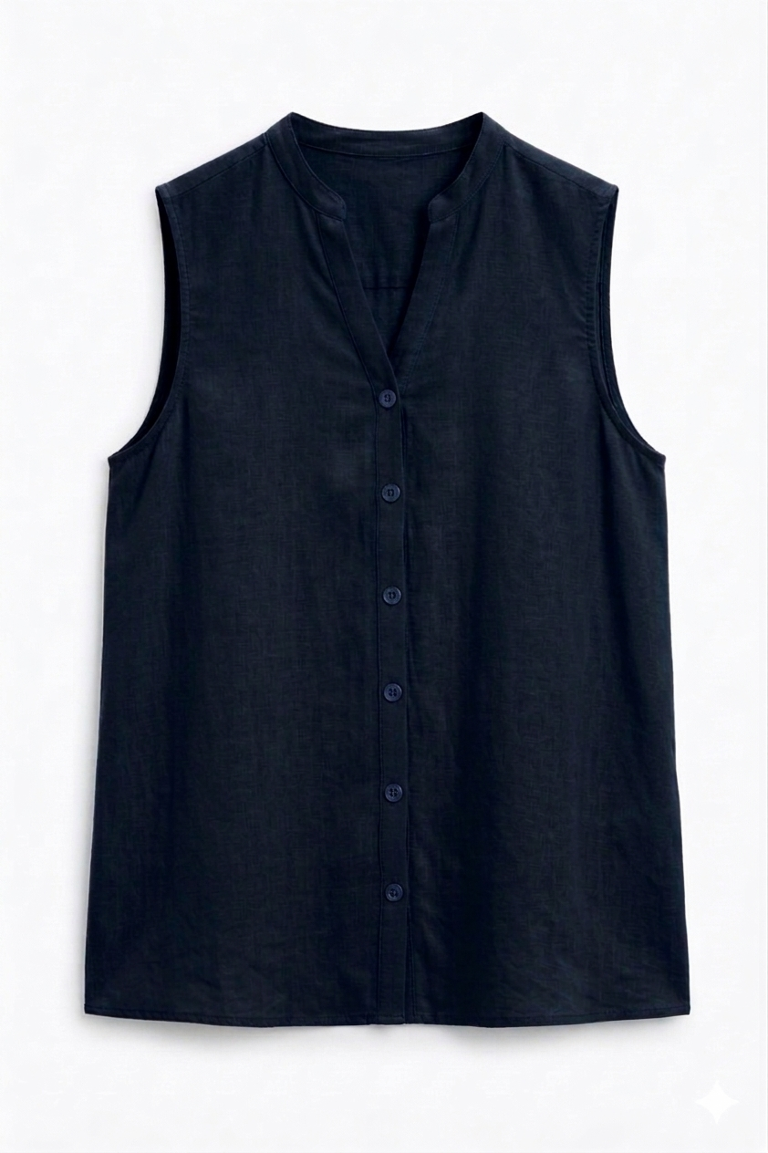 Μπλε Αμάνικη Πουκαμίσα Marina V