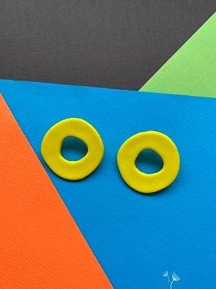 Happy Clay Earrings Yellow Cycle