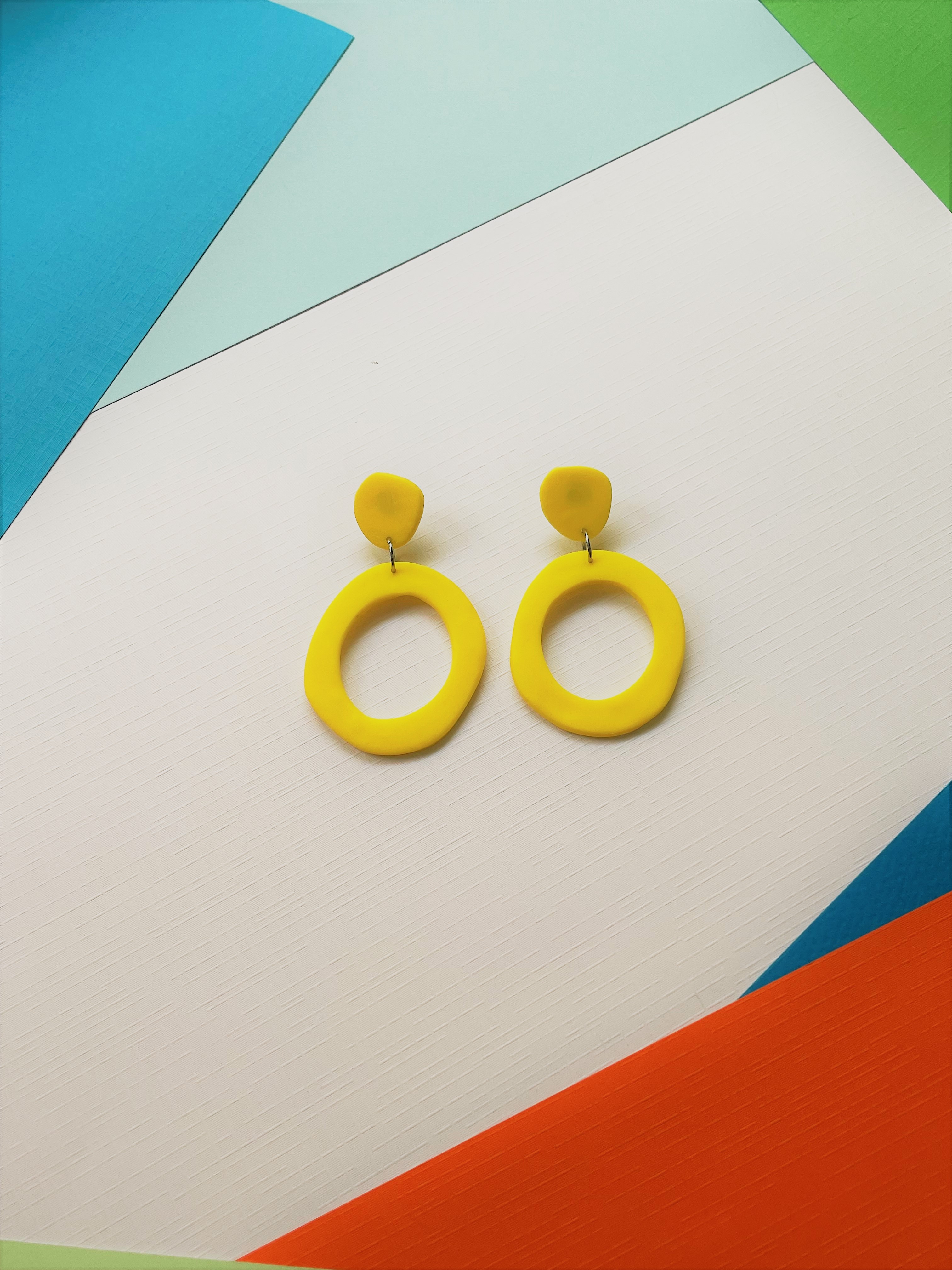 Livia Clay Earring Πορτοκαλί