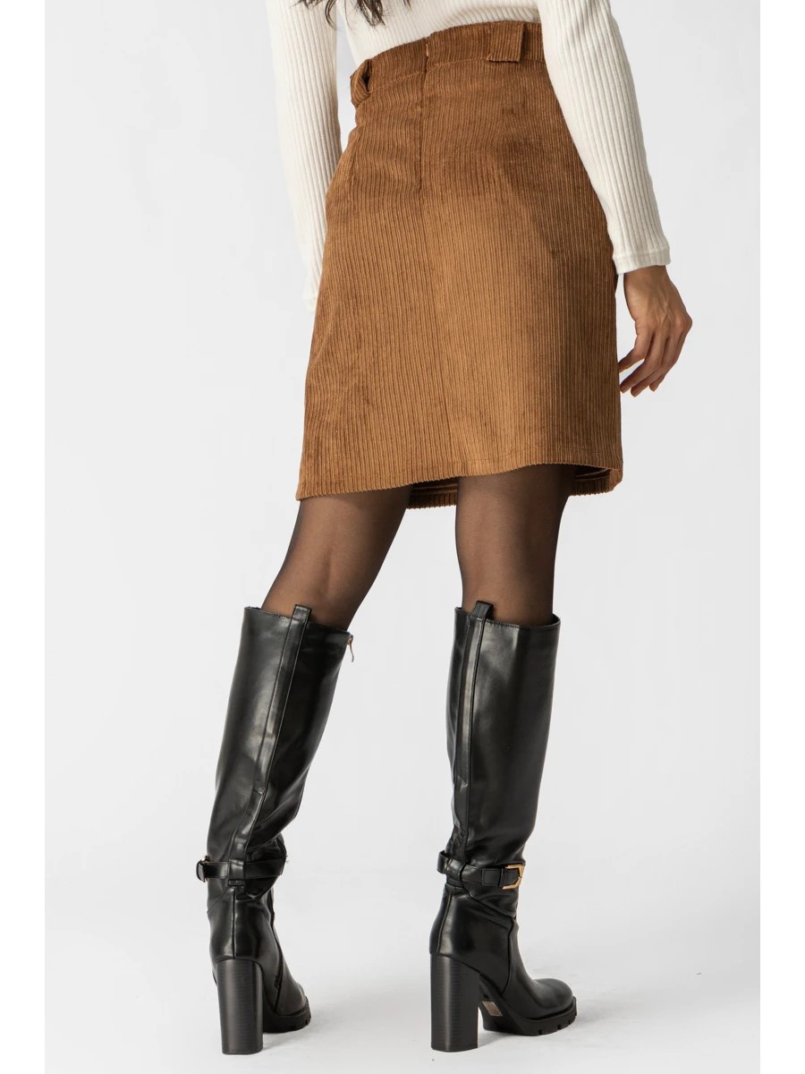 Φούστα κοτλέ ελαστική Μίνι