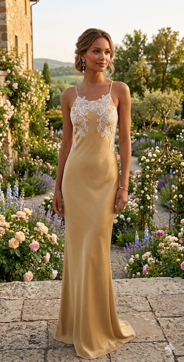 Maxi Φόρεμα με Baroque Print & Ζώνη – Εκρού/Μπλε