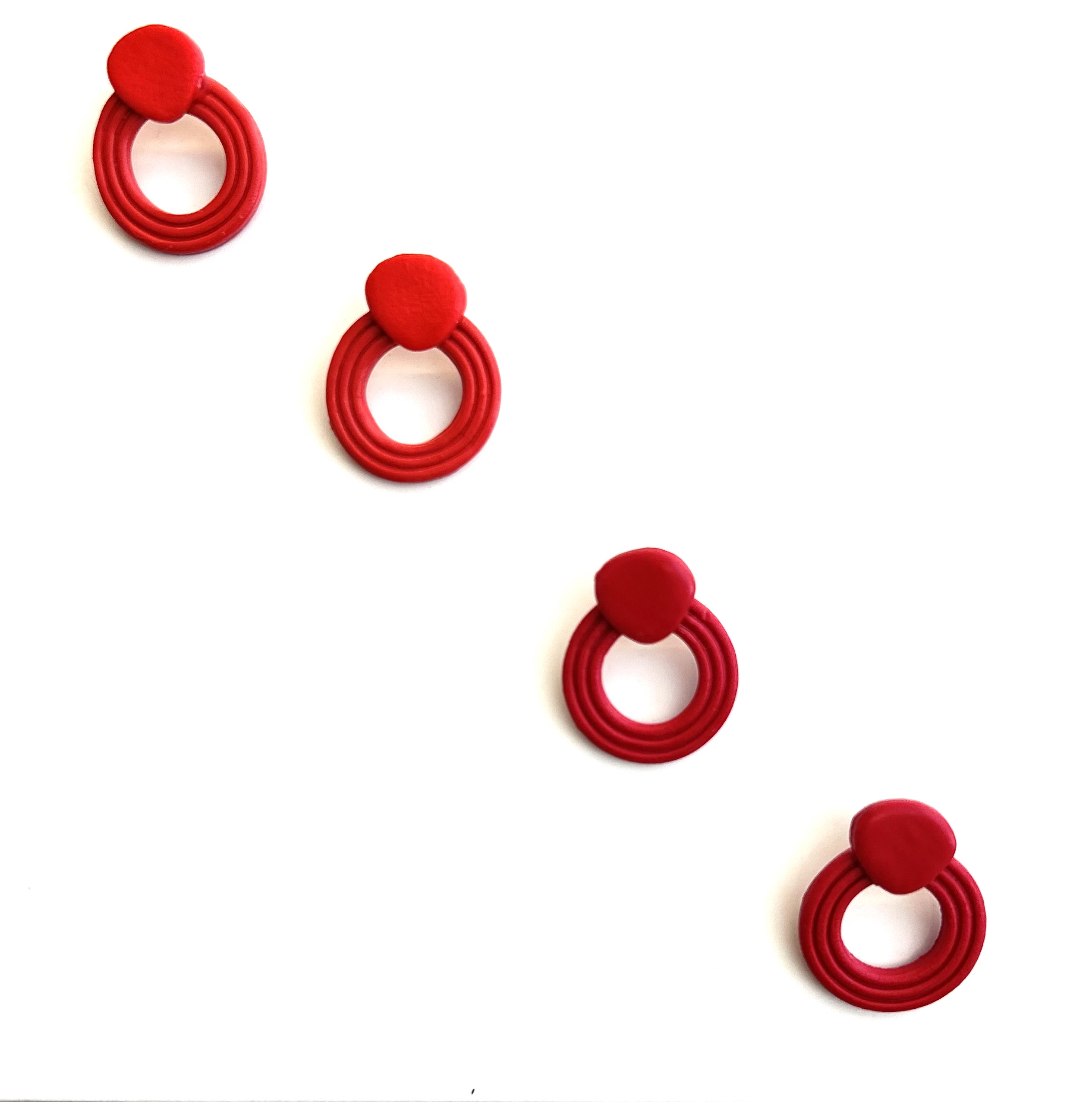 Ring Clay Earrings
