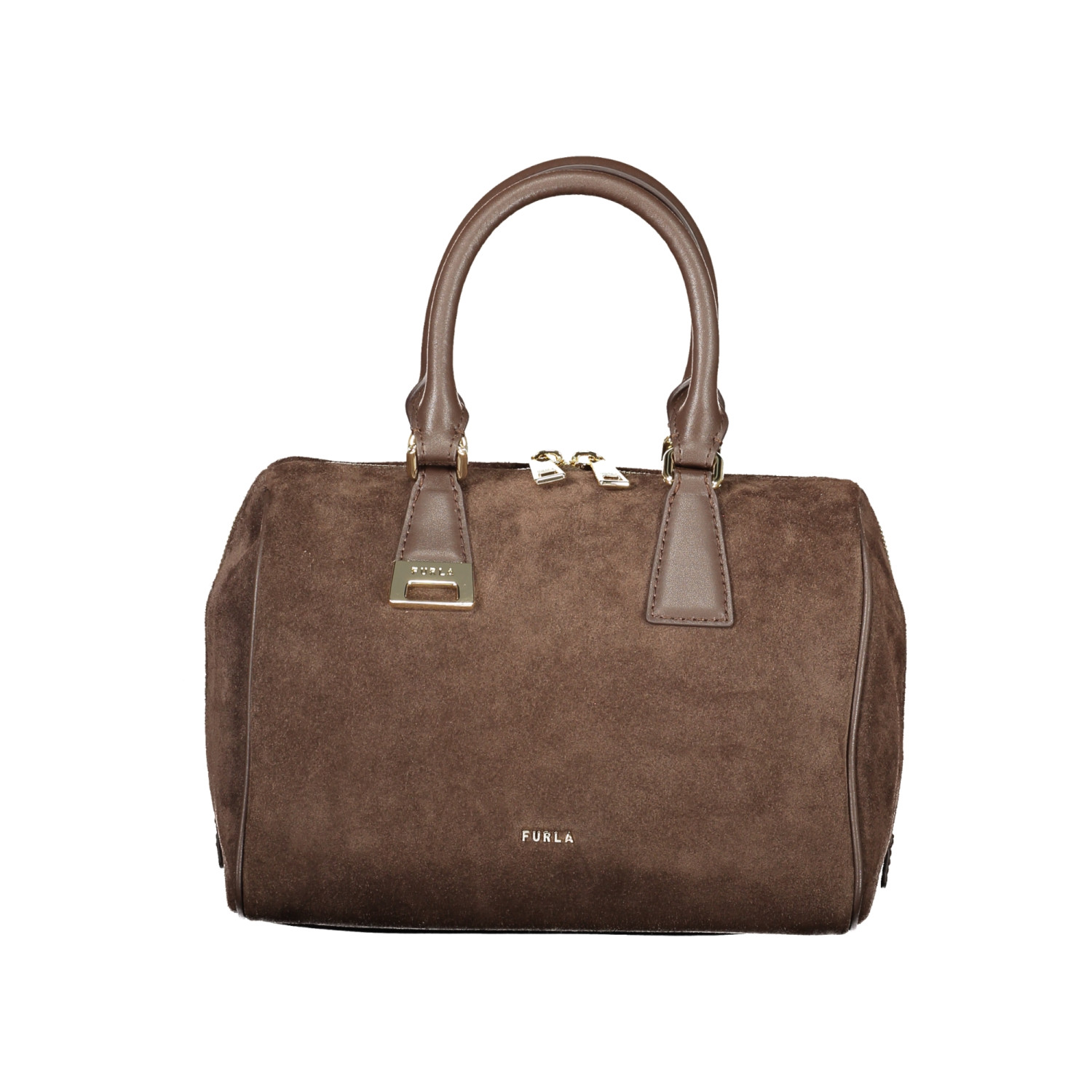 Furla Olivia M Boston Suede Brown