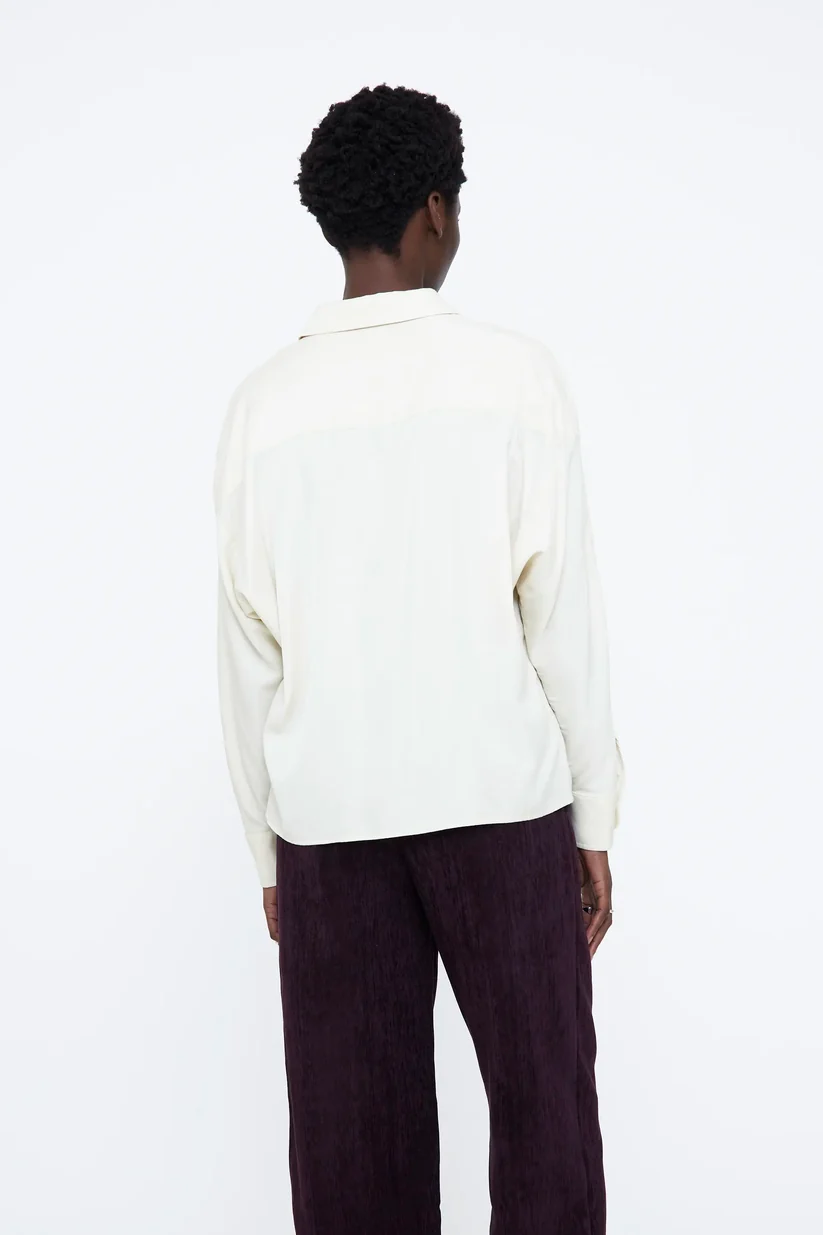 Wild Pony Off-White Σατέν Πουκάμισο