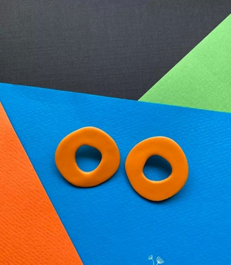 Happy Clay Earrings Orange Cycle