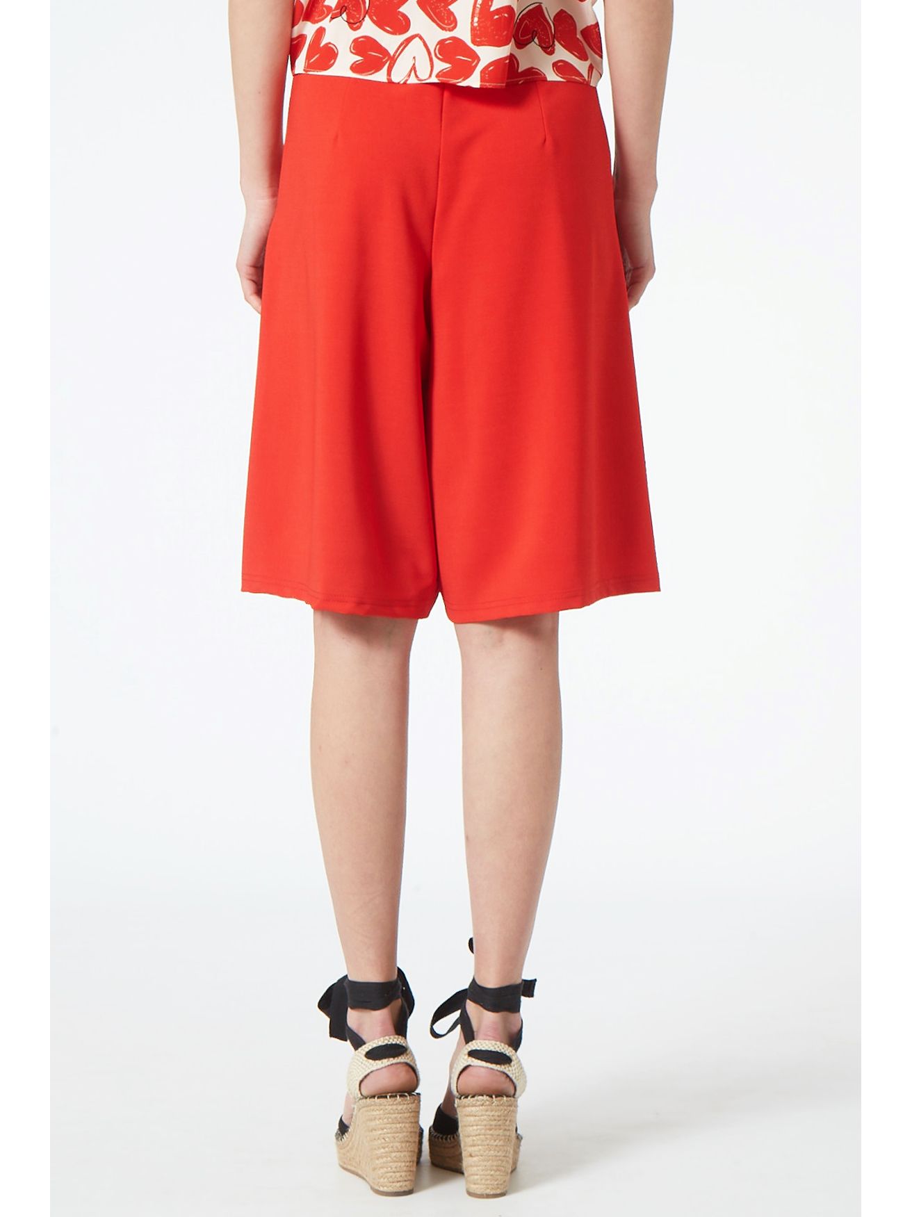 Zip Culotte Με κουφόπιετες T22213/RED