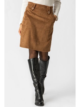 Φούστα κοτλέ ελαστική Μίνι