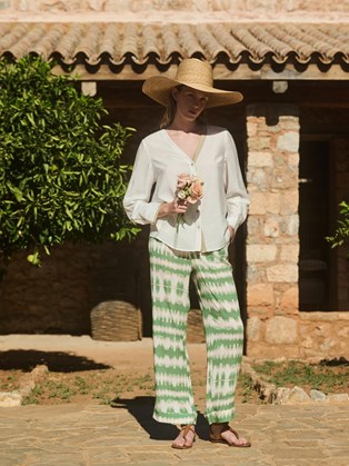 MARINA V PARIS – Ανοιξιάτικη Παντελόνα σε  Tie-Dye Print 