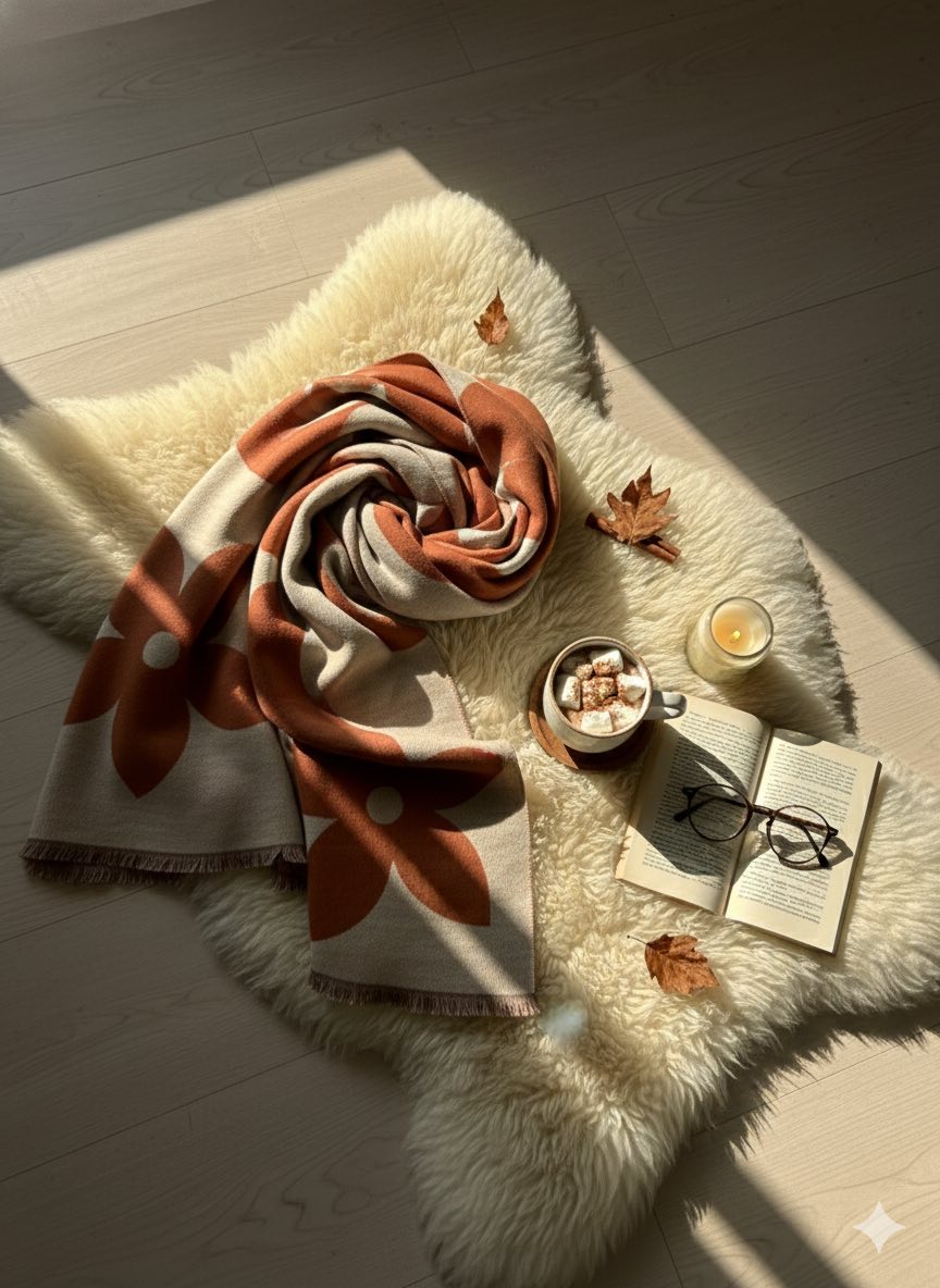 Φουλάρι με λουλούδια