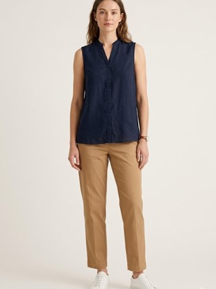 Μπλε Αμάνικη Πουκαμίσα Marina V