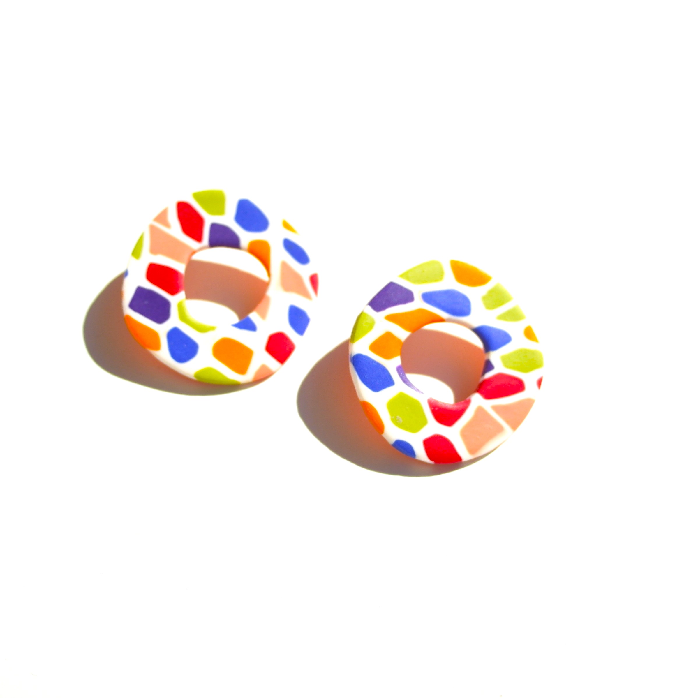 Donats Μαύρα Σκουλαρίκια απο πηλό