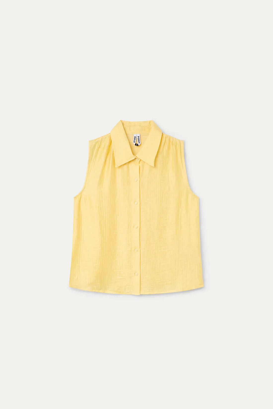 Aμάνικο πουκάμισο κίτρινο