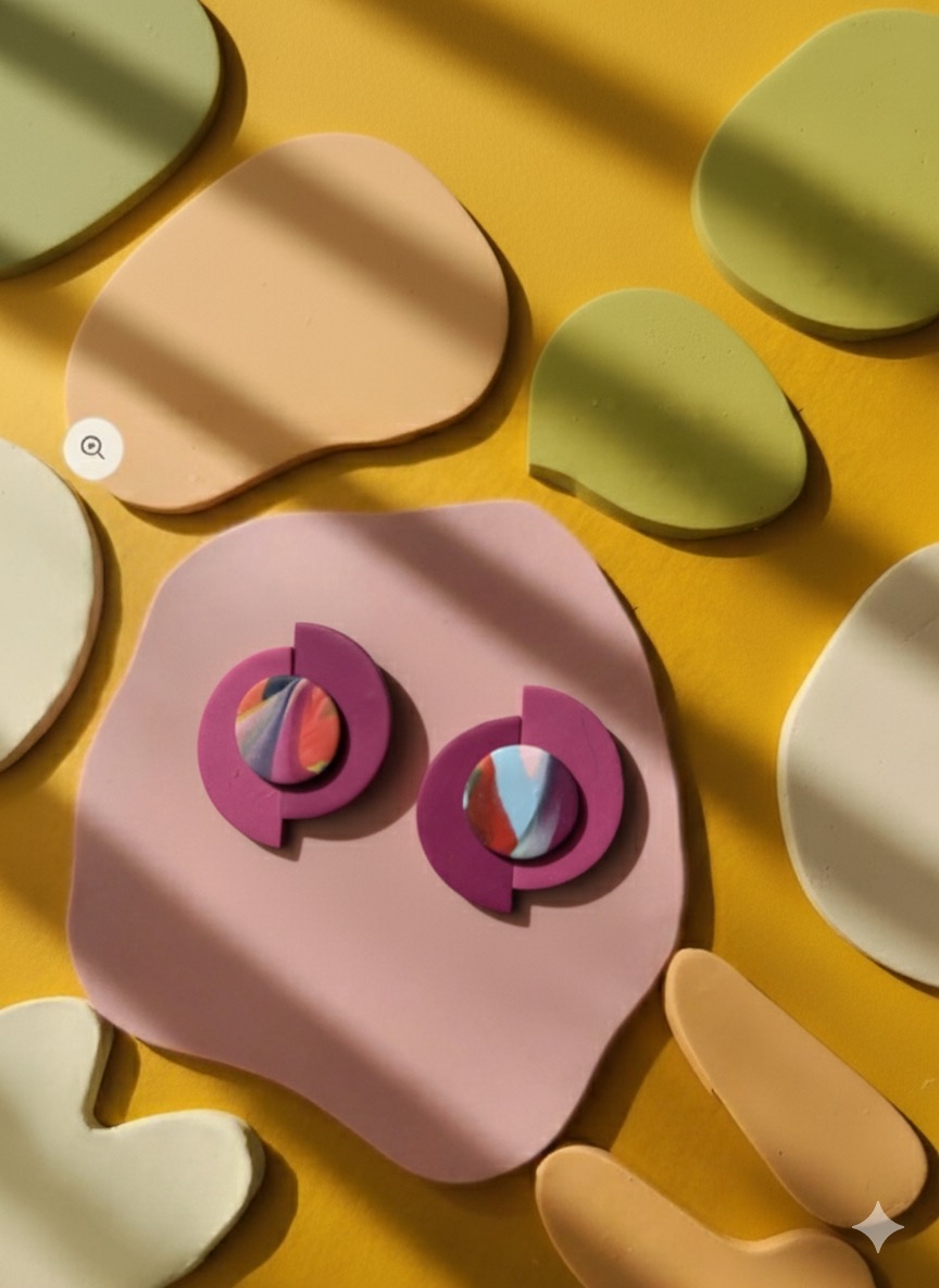 Σκουλαρίκια απο πηλό Balance