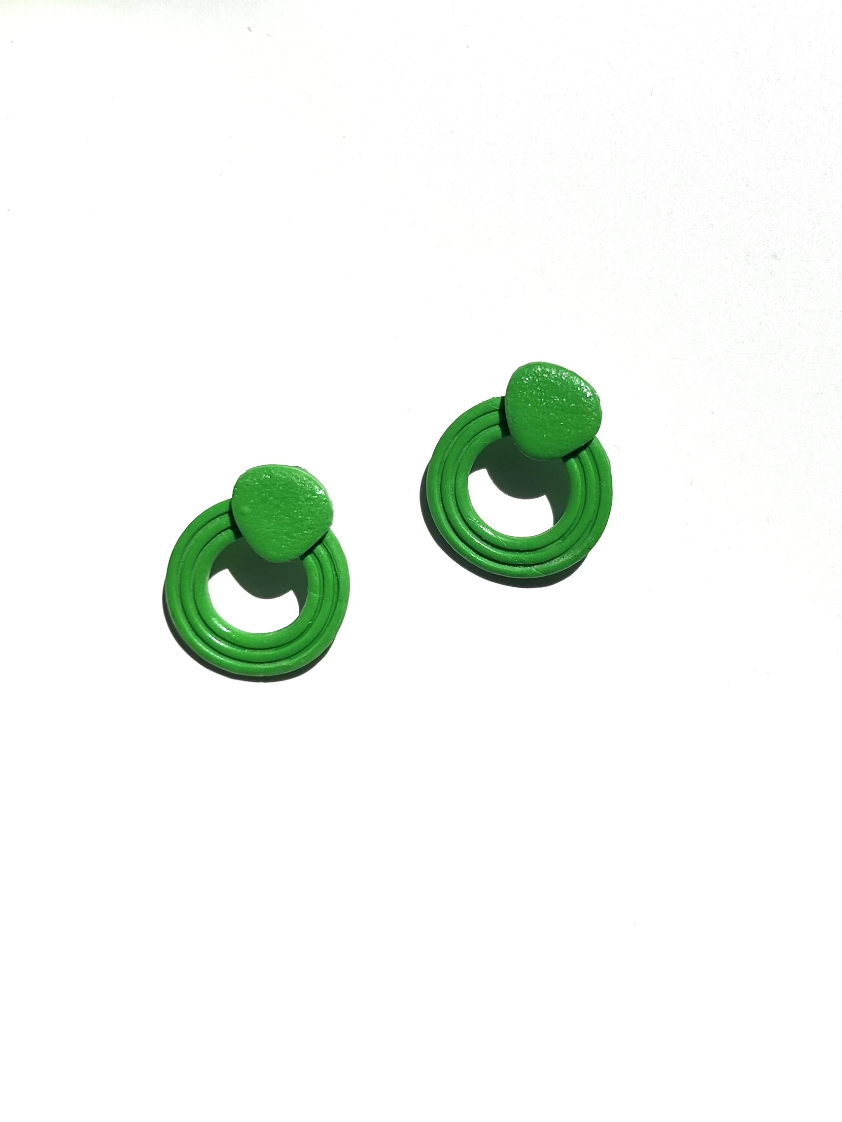Ring Clay Earrings Pink