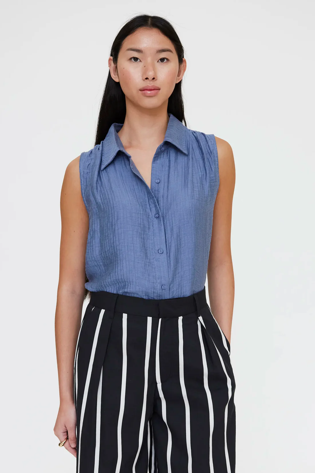 Γαλάζιο Αμάνικο Πουκάμισο