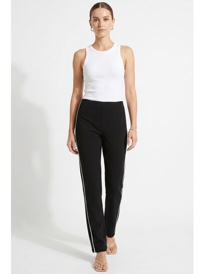 Μαύρο Παντελόνι με Πλαϊνή Ρίγα
