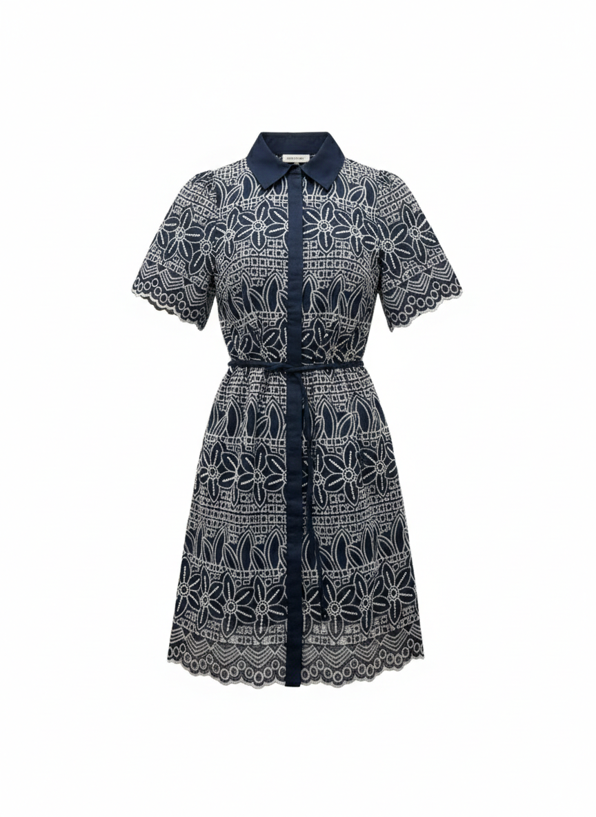 Φόρεμα δαντέλα Μπλε Marina V 