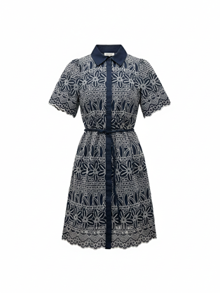 Φόρεμα δαντέλα Μπλε Marina V 