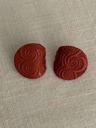 Livia Clay Earring Πορτοκαλί