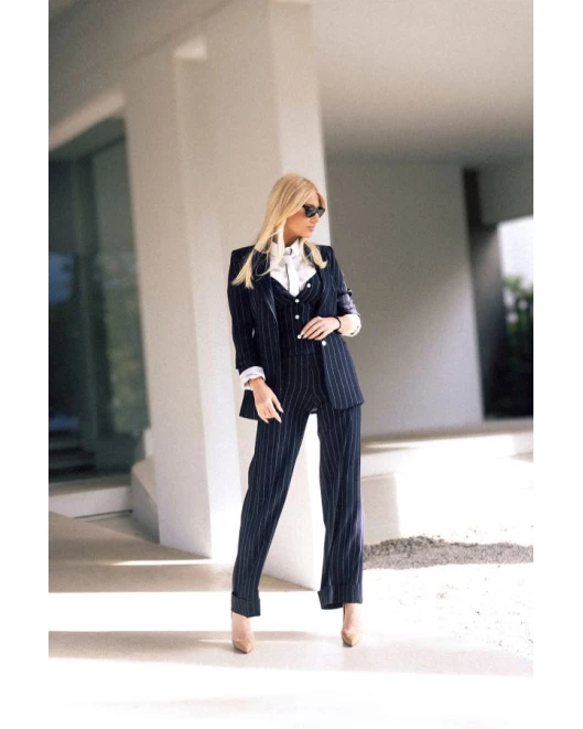 Ριγέ γυναικείο σακάκι