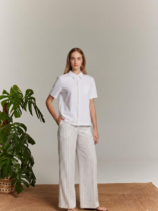 Ριγέ Παντελόνα Ψηλόμεση Marina V