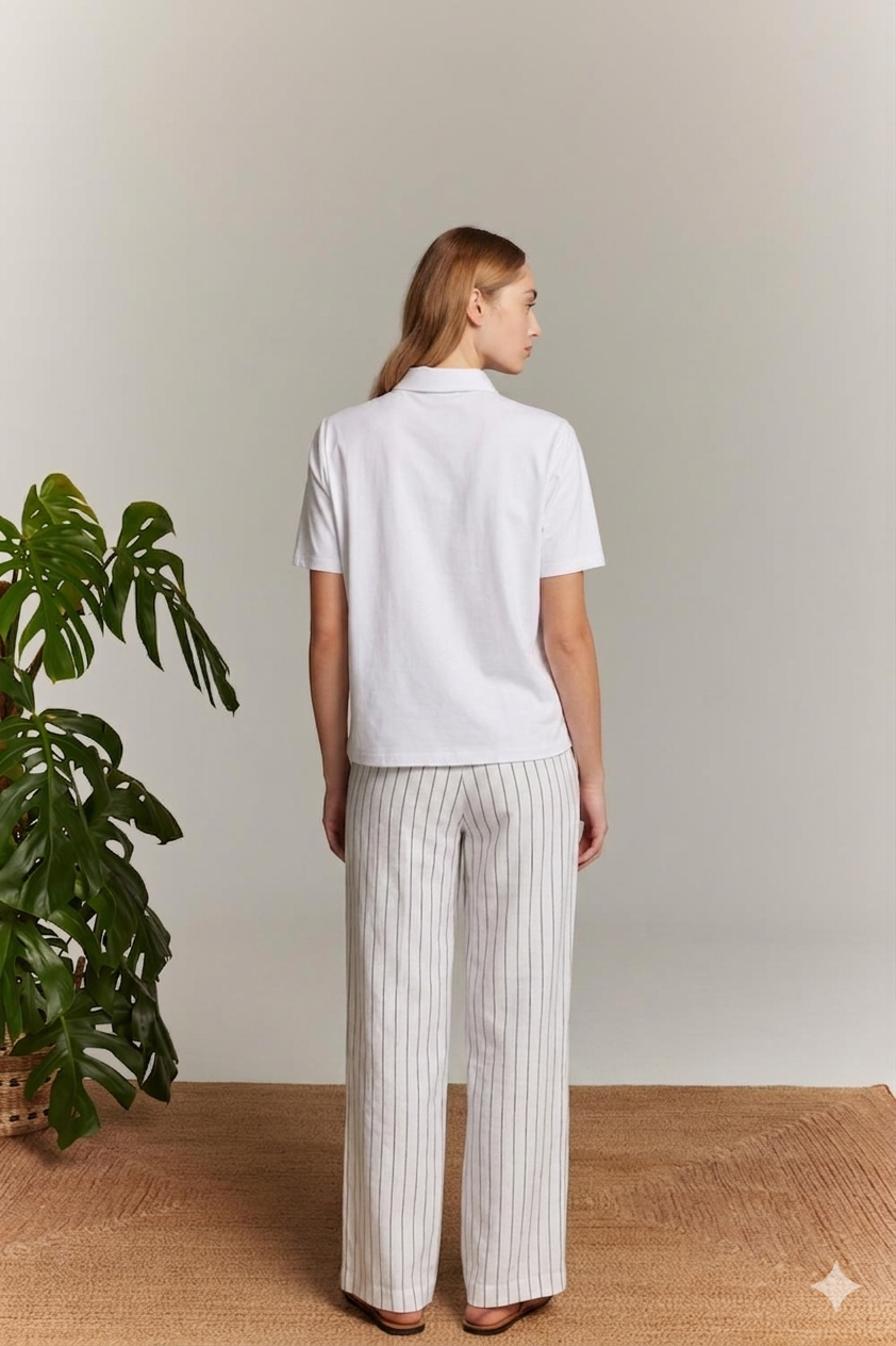 Ριγέ Παντελόνα Ψηλόμεση Marina V