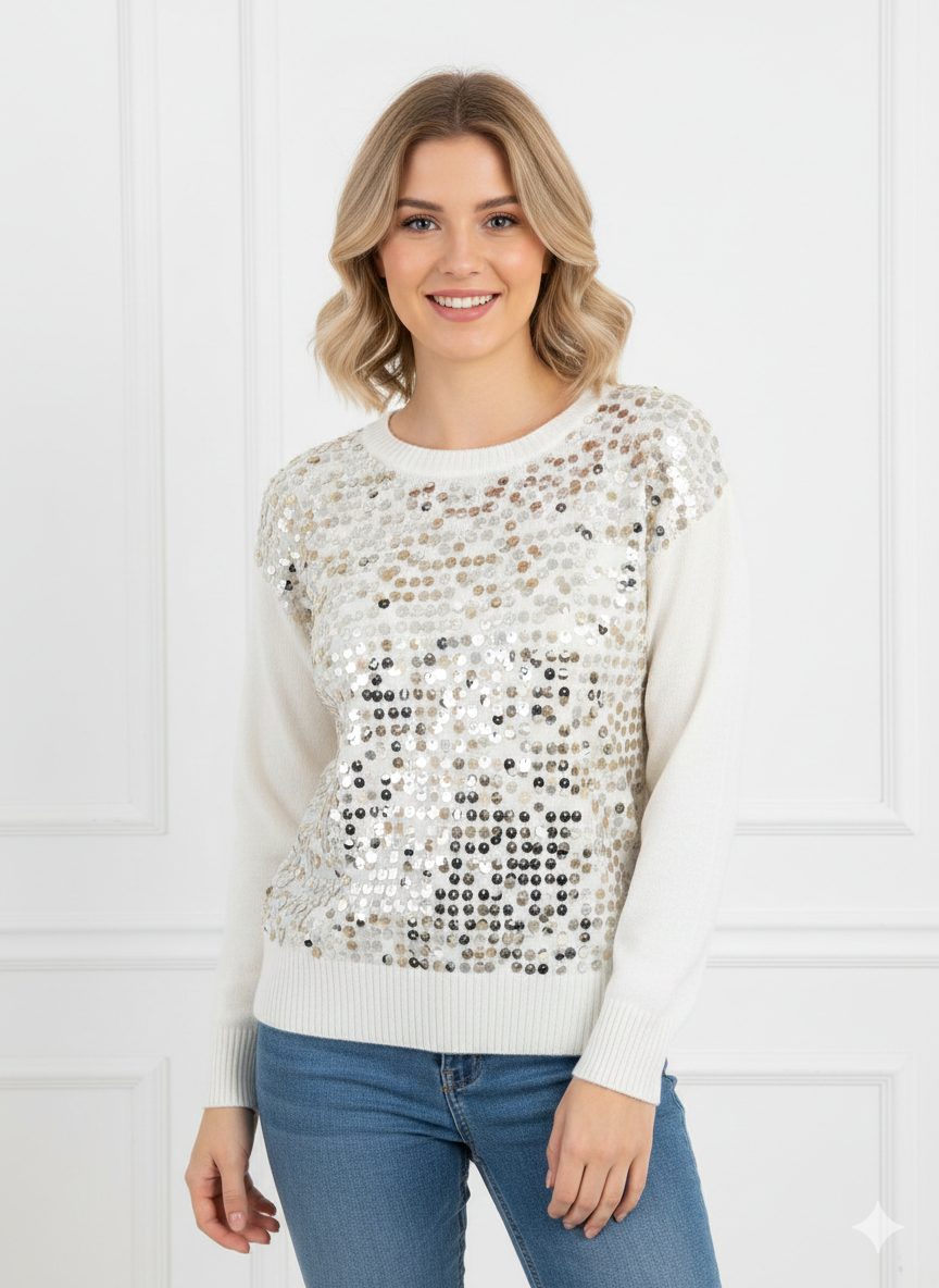 Μαύρο Πουλόβερ με Παγιέτα