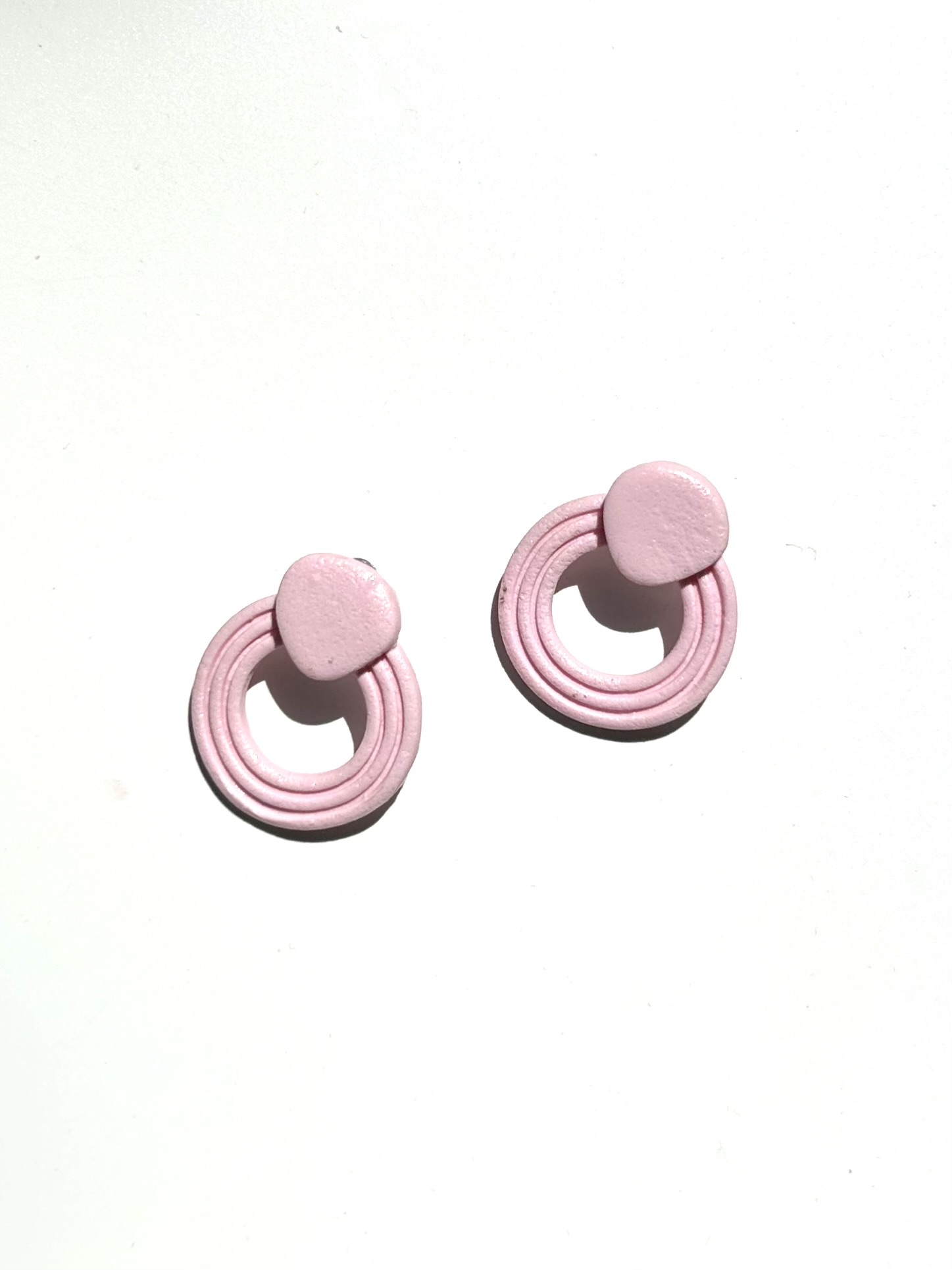 Ring Clay Earrings Blue